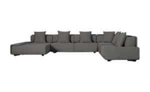 Riviera L Shape Sofa with Chaise - Grey