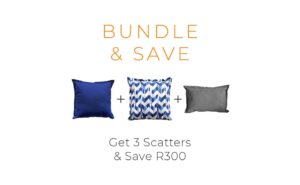 Bundle deal - Buy Outdoor Flash Indigo Scatter Cushion Set & Save R300