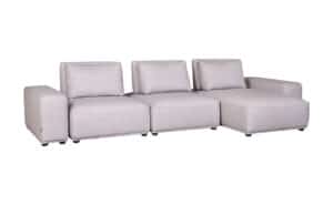 Jefferson Sofa with Chaise - Sliver Mist