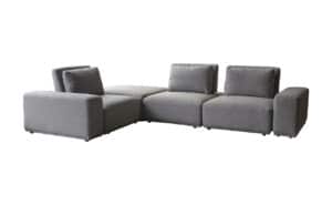 Jefferson L Shape Sofa - Mottled Grey