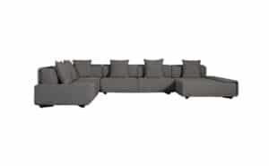 Riviera L Shape Sofa with Chaise - Grey