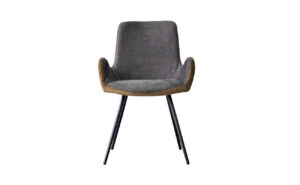 Bristol Indoor Dining Chair in Grey and Brown