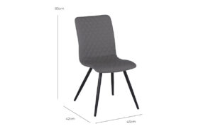 Charlton Indoor Dining Side Chair - Dark Grey