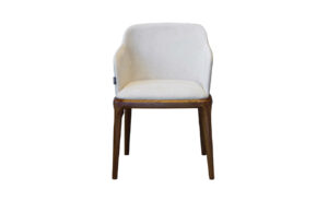 Lind Indoor Dining Armchair With Solid Wood Legs