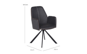 Newport Swivel Dining Armchair - Anthracite