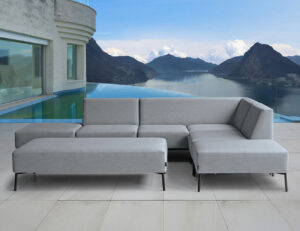 Riva 2 Seater Corner Sofa - Grey