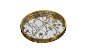 Tray Glass Mirror Thistle - Small