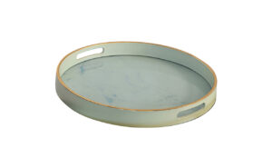 Tray Glass White Marble - Small