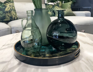 Storm Grey Glass Vase H25cm