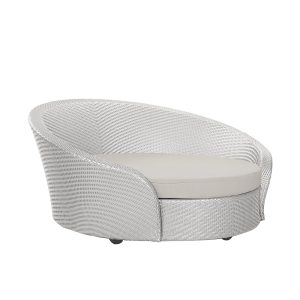 Aura Swivel Day Bed With Cushion - Ash White