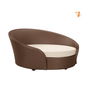 Aura Swivel Day Bed With Cushion - Safari Brown