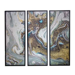 Aqua Agate Triptec Wall Art 150x150cm