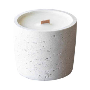 Stone Sloth Candle White H9cm
