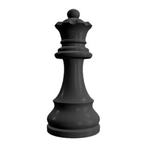 Resin Chess Queen Statue - Black 10x10x21cm