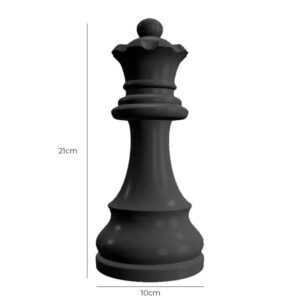 Resin Chess Queen Statue - Black 10x10x21cm