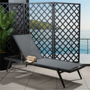 Diva Sun lounger with Batyline sling & movable built in side table