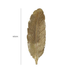 Feather Wall Decor Gold H40xW14