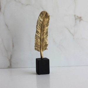 Gold Feather Statue