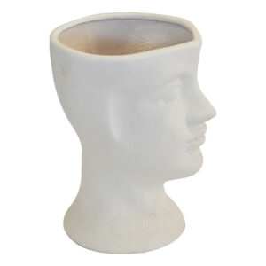 Head Vase - White 16x25cm