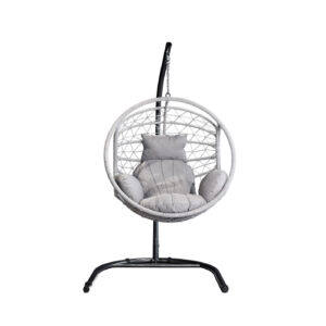Kaia Hanging Chair with Stand- Grey