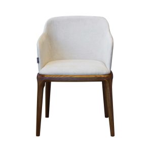 Lind Indoor Dining Armchair With Solid Wood Legs