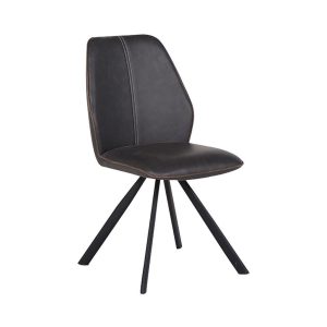 Newport Swivel Dining Side Chair in Anthracite