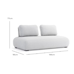 Olala Double Sofa - Light Grey