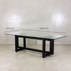Orion Dining Table - Glass Top 240cm