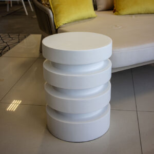 Rotary Side Table - White