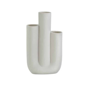 Three Pipe Vase - White