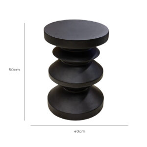 Twine Side Table - Black Dia.40 x 50cm