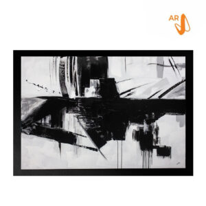 Black Abstract Wall Art 150x100cm