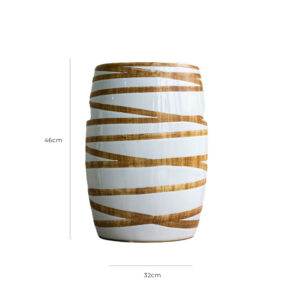 Ceramic Stool - Wood Grain